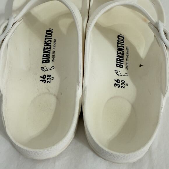 Birkenstock White Gizeh Eva Thong Sandals Size 5 - Picture 8 of 9